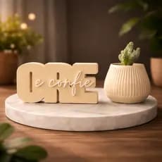 Kit Decorativo Ore E Confie Com Vaso Moderno Aconchegante