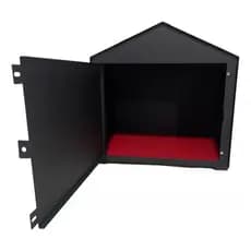 Tronqueira 45x45x23 Casa Para Exu E Pomba Gira Preta Lisa
