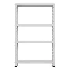 Estante Aço prateleira de aço industrial media p 60kg 4 Bandejas Tripartida 95cm x 30cm x 60cm