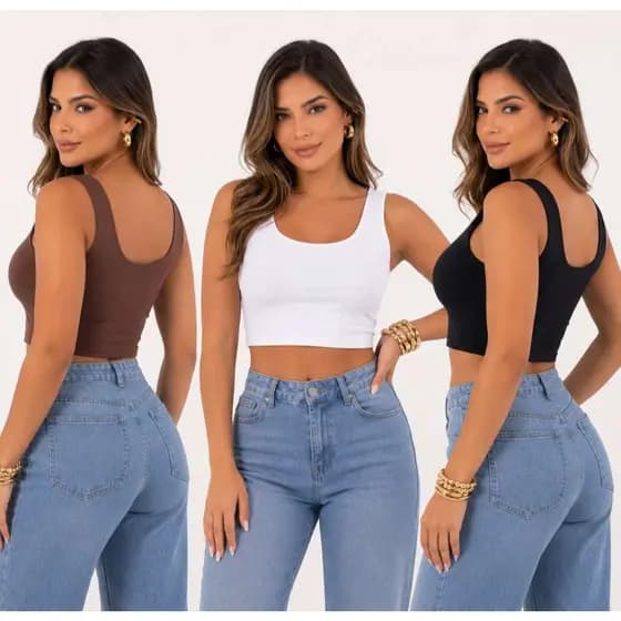 Top Feminino com Forro, Ajuste Perfeito, suplex, Confortável, Ideal para Academia e Uso Diário