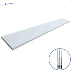 1 Prateleira Branca 100X15 Com Suporte Flutuante Mdf  Organizadora Decoração Cozinha Quarto Banheiro