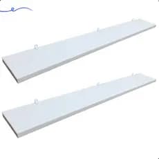 Kit 2 Prateleira Branca 80X10 + Suporte Flutuante Mdf  Organizadora Decoração Cozinha Banheiro Sala