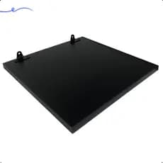 1 Prateleira Preta 30X30 Com Suporte Flutuante Mdf  Organizadora Decoração Cozinha Quarto Banheiro