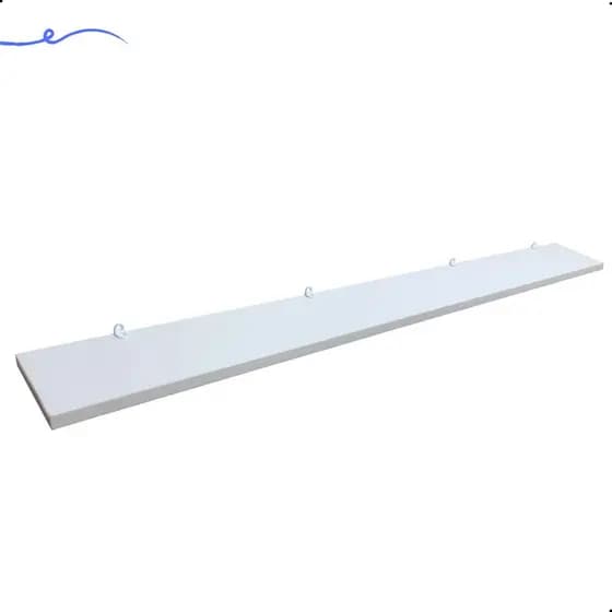 1 Prateleira Branca 100X10 Com Suporte Flutuante Mdf  Organizadora Decoração Cozinha Quarto Banheiro