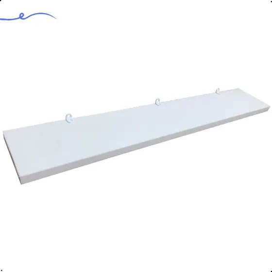 1 Prateleira Branca 60X10 Com Suporte Flutuante Mdf  Organizadora Decoração Cozinha Quarto Banheiro