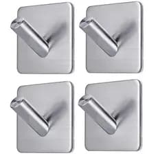 Kit 4un Gancho De Parede Auto Adesivo Aço Inox Banheiro Kolling Sell