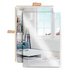 Kit 1/2 Espelhos Placa 30x20cm Adesivo Acrílico Retangular Decorativo Sala Banheiro Oferta  Kolling Sell