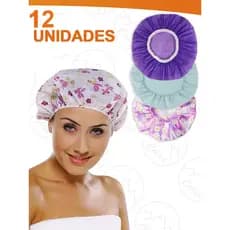 Kit 2 a 12 Toucas Para Banho Com Elástico Impermeável Tintura Hidratação Várias Estampas Kolling Sell