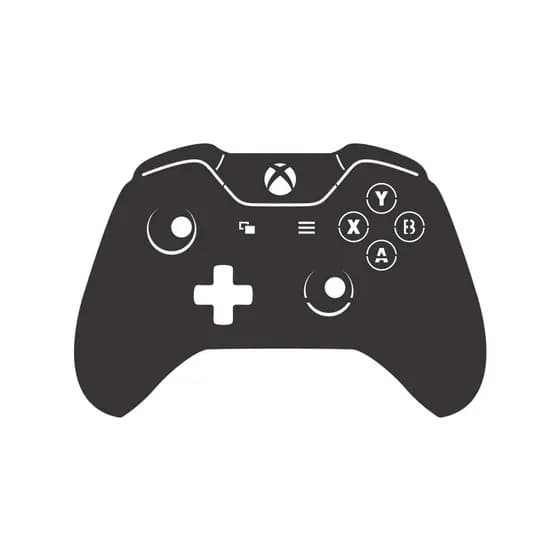 Quadro Decorativo Controle Xbox MDF 3mm Preto Fosco