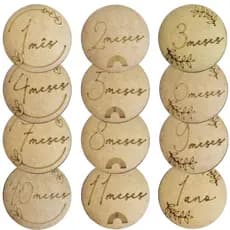 kit Plaquinha Mesversario Aniversario Meses Decorativa MDF Crudv