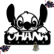 Porta Chaves Stitch Ohana Decoração Desenho Lar