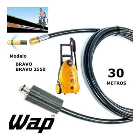 Mangueira Para Desentupidor Esgoto 30 Metros Wap Bravo 2550