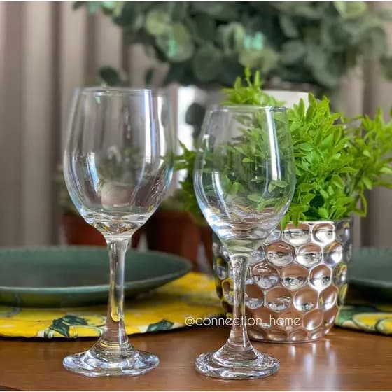 Kit 2 Taça de Vinho Água Suco Cerveja em Vidro Conjunto