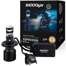 Lampada Farol Led Moto H4 Eliptico Projetor 6500k Shocklight