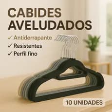Kit 10 Cabides Slim Veludo Moderno Lojas Decoração Fotos Guarda Roupas Reforçado Flexível Prático
