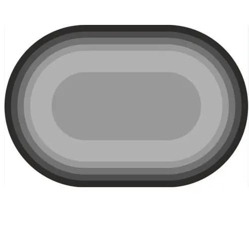 Tapete Banheiro Oval Antiderrapante Macio Confortável Sortido