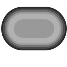Tapete Banheiro Oval Antiderrapante Macio Confortável Sortido