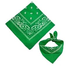 Bandana Estampada Lenço Verde Bandeira