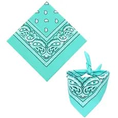Bandana Estampada Lenço Verde Água