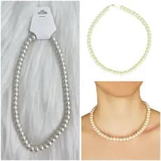 1 Colar Gargantilha Com Pérolas Pérola Delicado Bijuteria Várias Cores