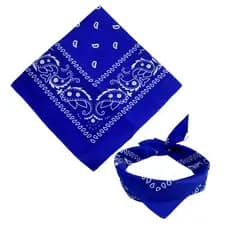 Bandana Estampada Lenço Rock Máscara Azul Royal