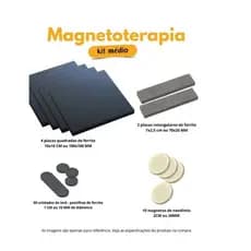 Kit Médio de Magnetoterapia – Completo para Tratamentos Magnéticos 4 P  100X100 ,2P 70X25, 50 P10MM,10 P 22X3
