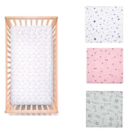 Lençol Avulso Com Elástico Berço Americano 100% Algodão Estampado Composê - Papi