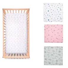 Lençol Avulso Com Elástico Berço Americano 100% Algodão Estampado Composê - Papi
