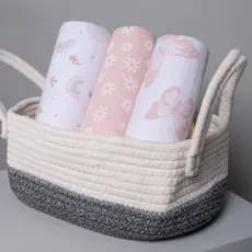 Cueiro Soft Swaddle 100% Algodão 1,00x80cm Kit C/ 3 Unidades - Papi