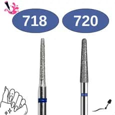 Brocas Diamantada 718 720 Cutícula Unha Motor Kit Brocas