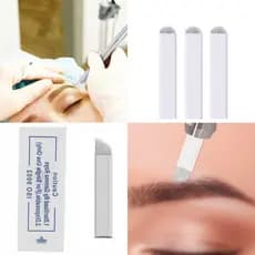 100 Laminas agulhas para tebori flex chanfrada ou U para microblanding micropigmentação sobrancelha