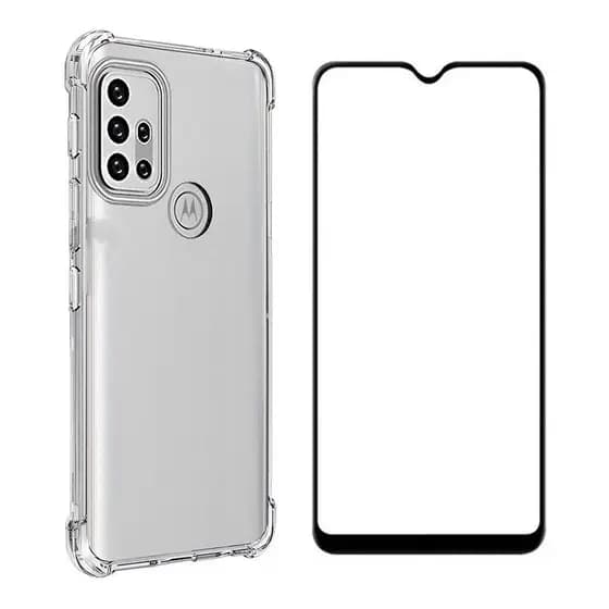 Capa Case Capinha Compatível Com Moto G10 G20 G30 + Película 3D Vidro Temperado