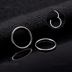 Piercing Argola Lisa Articulada em aço cirúrgico Fecho Click Resistente Articulado