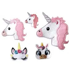 Unicornio Castelo Carruagem Letra Lhama Flamingo Gatos Coruja Dinossauro Patch Bordado Termocolante Aplique Jaquetas
