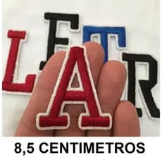 Kit 2 a 5 Letras Bordado Aplique Termocolante Roupas e Objetos 8,5 cm