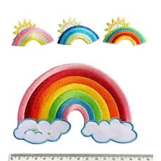 Girls Boy Love Arco Iris Nuvem Unicornio Castelo Carruagem Dinossauro Termocolante Patch Aplique Patche Bordado Paete