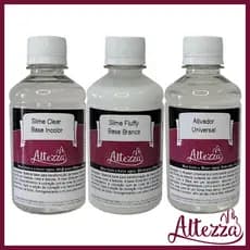 Kit Premium Cola Fluffy 250g + Cola Clear 250g + Ativador Universal 250ml Altezza - Kit Slime Atividade Sensorial