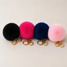 Chaveiro Pingente PomPom de Pelúcia Grande no Atacado Para bolsas Mochilas Chave de Casa
