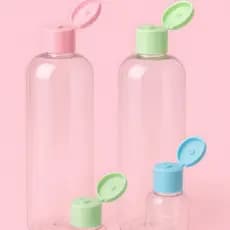 20 Tampas Flip Top 28/410 – Cores Rosa, Verde e Azul Bebê | Ideal para Frascos
