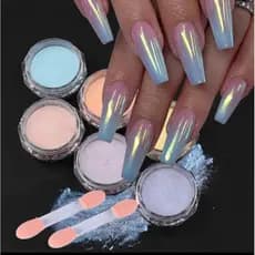 Potinho De Glitter Pó Sereia Holográfico Decoração Para Unhas 1 un