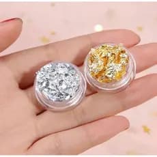 Potinho de folha de ouro decoração para unhas