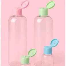 10 Tampas Flip Top 28/410 – Cores Rosa, Verde e Azul Bebê | Ideal para Frascos