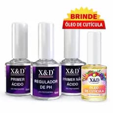 Preparadores de unha xed 10 ml Regulador de Ph Primer acido e Primer não acido+OLEO DE CUTÍCULA