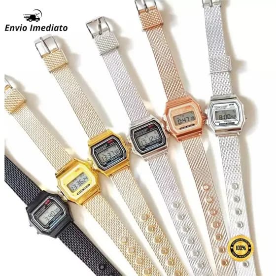 Relógio De Pulso Feminino Led Digital Milanese Retrô Vintage Prova D'àgua Para Presente Mini