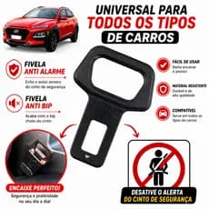 Fivela de Cinto de Segurança Anti Bip Anti Barulho Som Universal Envio Imediato