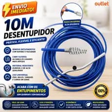 Desentupidor Manual Tufão para Pia Ralo Canos Manivela com mola Vaso Sanitario Tanques