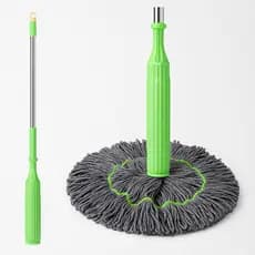 Esfregão Mop Giratório 2 em 1 com sistema de desidratação ideal para piso e azulejo