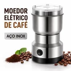 Moedor Elétrico Multifuncional de Café 110V Grãos e Temperos em Aço Inox 4 laminas