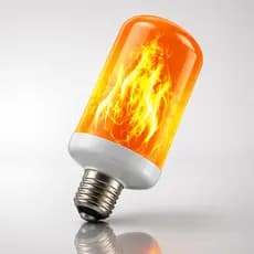 Lâmpada LED Decorativa E27 Efeito Chama e Fogo 3 Modos 9W Bivolt