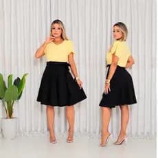 Saia Godê Midi Moda Evangélica Envelope Feminina Rodada Qualidade Premium